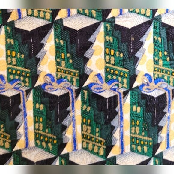 Ermenegildo Zegna Green Christmas Motif Tie - Picture 2 of 4